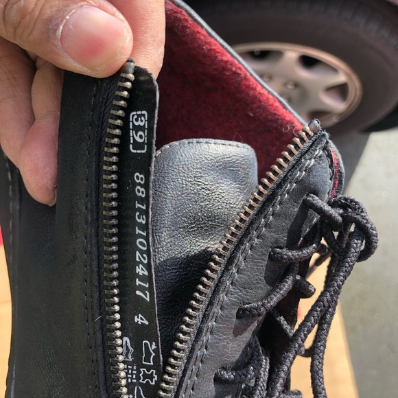 Remonte Womens Black Zip Lace Up Leather Booties Size 39/8.5US - Picture 11 of 14